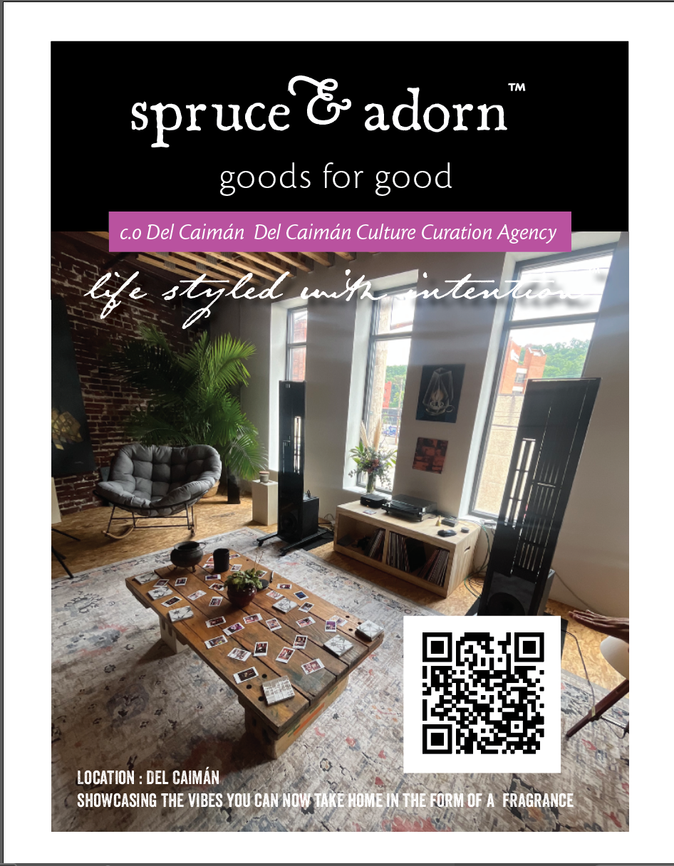 spruce & adorn™ is collaborating with Del Caiman on a signature scent to remember your visit to this carefully curated third space. Cave Caiman is a cultural experience found in the heart of Pittsburgh's Lower Lawrenceville District.