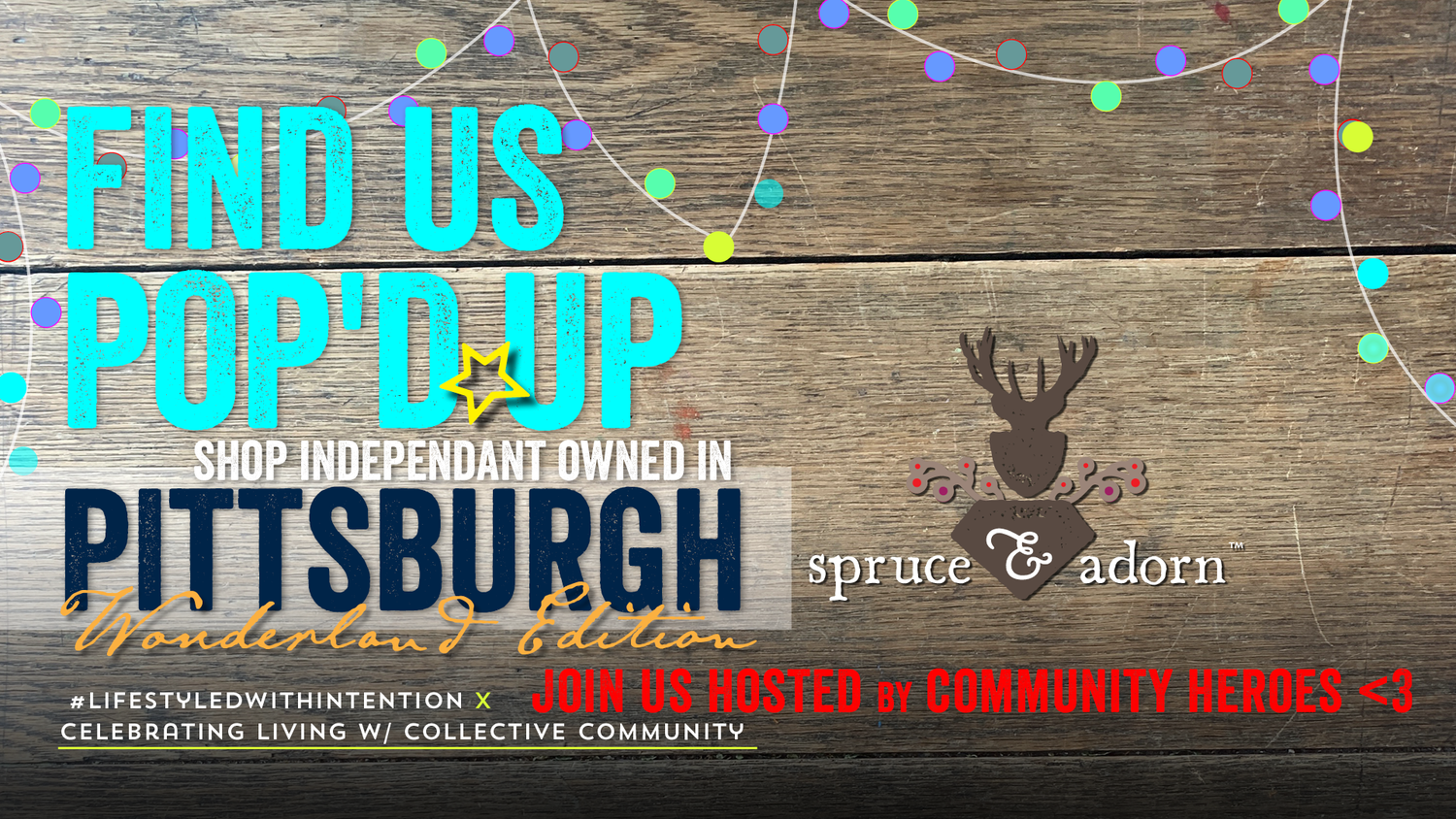 We may have closed our storefront but while we still navigate what a new visiblitiy looks like we are graciously being hosted by community heroes defining what you neighborhoods look like! Shop spruce & adorn™ this holiday season at other independent owned  small businesses this holiday season in Pittsburgh, Pa. Discover upcoming events under the event tab. #seededbychangeandgoodvibes