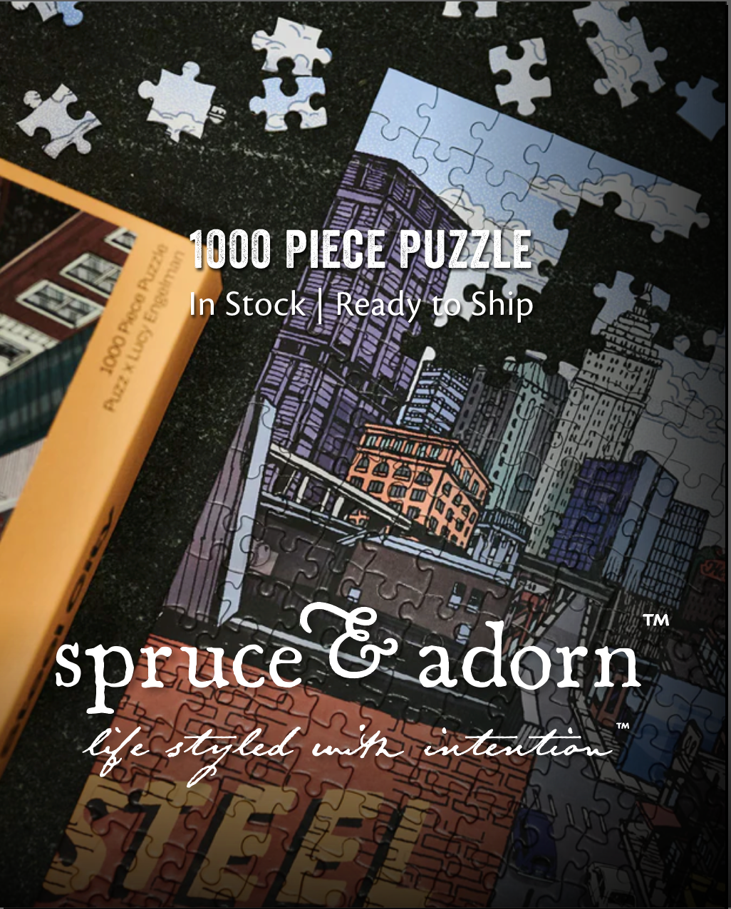 1000 Piece Pittsburgh Theme Puzzle, Manufactured and Printed in the United States, Puzz x Artist  Lucy Engelman 