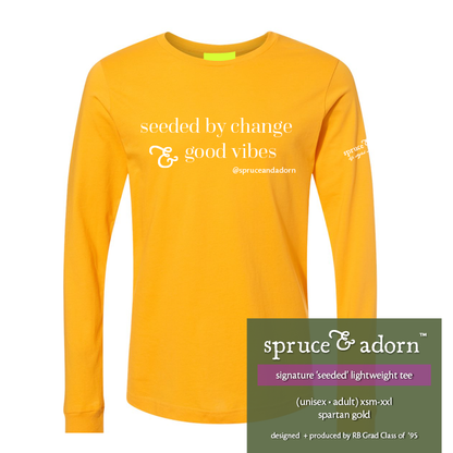Inpsired by the color wave of Roger Bacon Highschool - this long sleeve crew neck shirt, perfect for layering on any body. Purchase of this shirt benefits the expansion project at RB Highschool in Cincinnati, Ohio.
