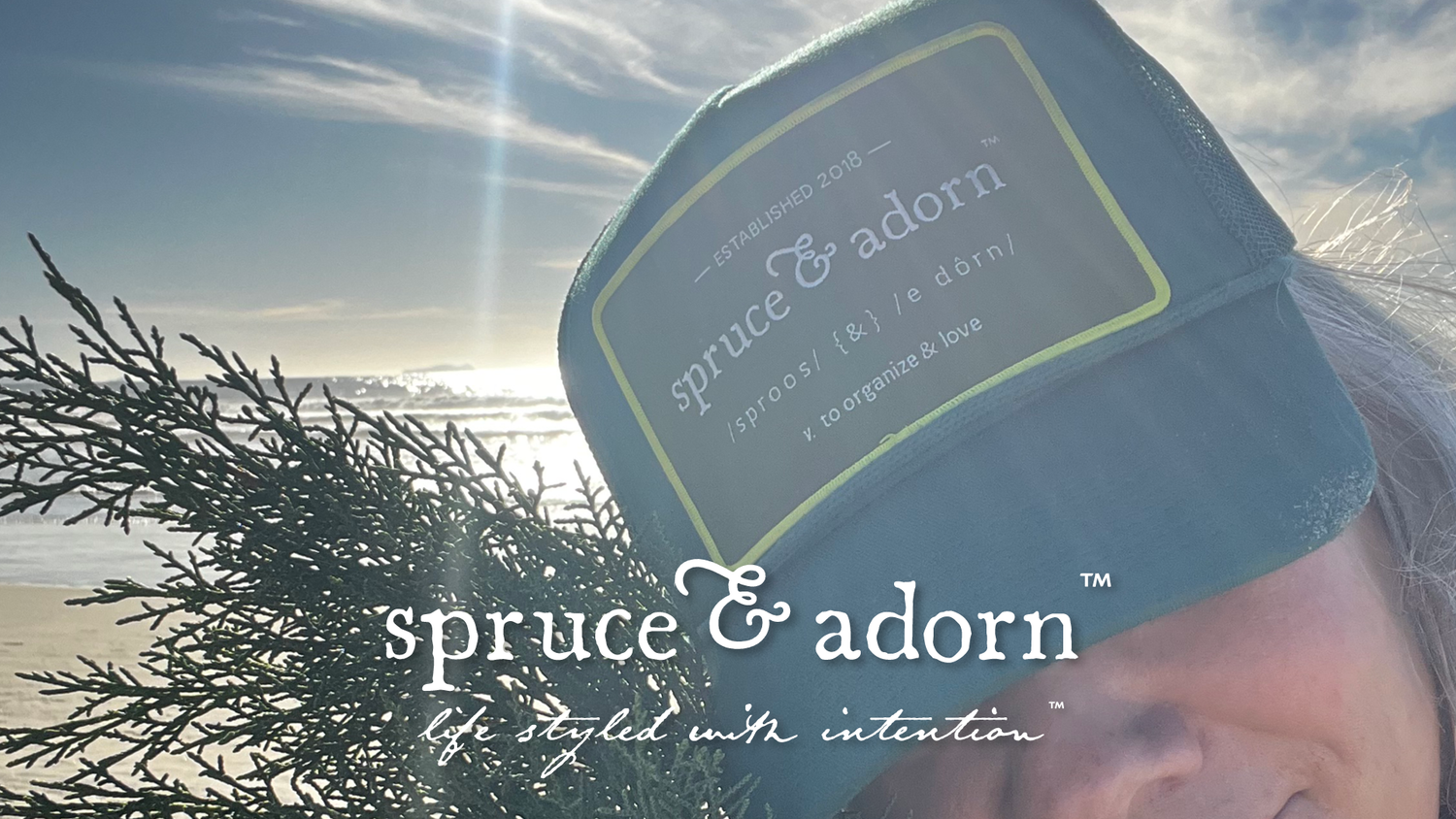 Hug a Tree. Love Thy Neighbor. Stay connected. Attend a spruce & adorn™  event. We began 2026 in Southern California, exploring the likes of Solana Beach, Chula Vista, volunteering at Solana Environmental Center discovering a Mac Miller Clean Spritis Bar Good News on our Small Business Advocacy Tour.

"seeded by change and good vibes" —  this is an "intentional a.f."  "life styled with intention" brand. Hug a Tree - pine tree, palm tree, spruce tree, redwood tree, oak tree, etc.